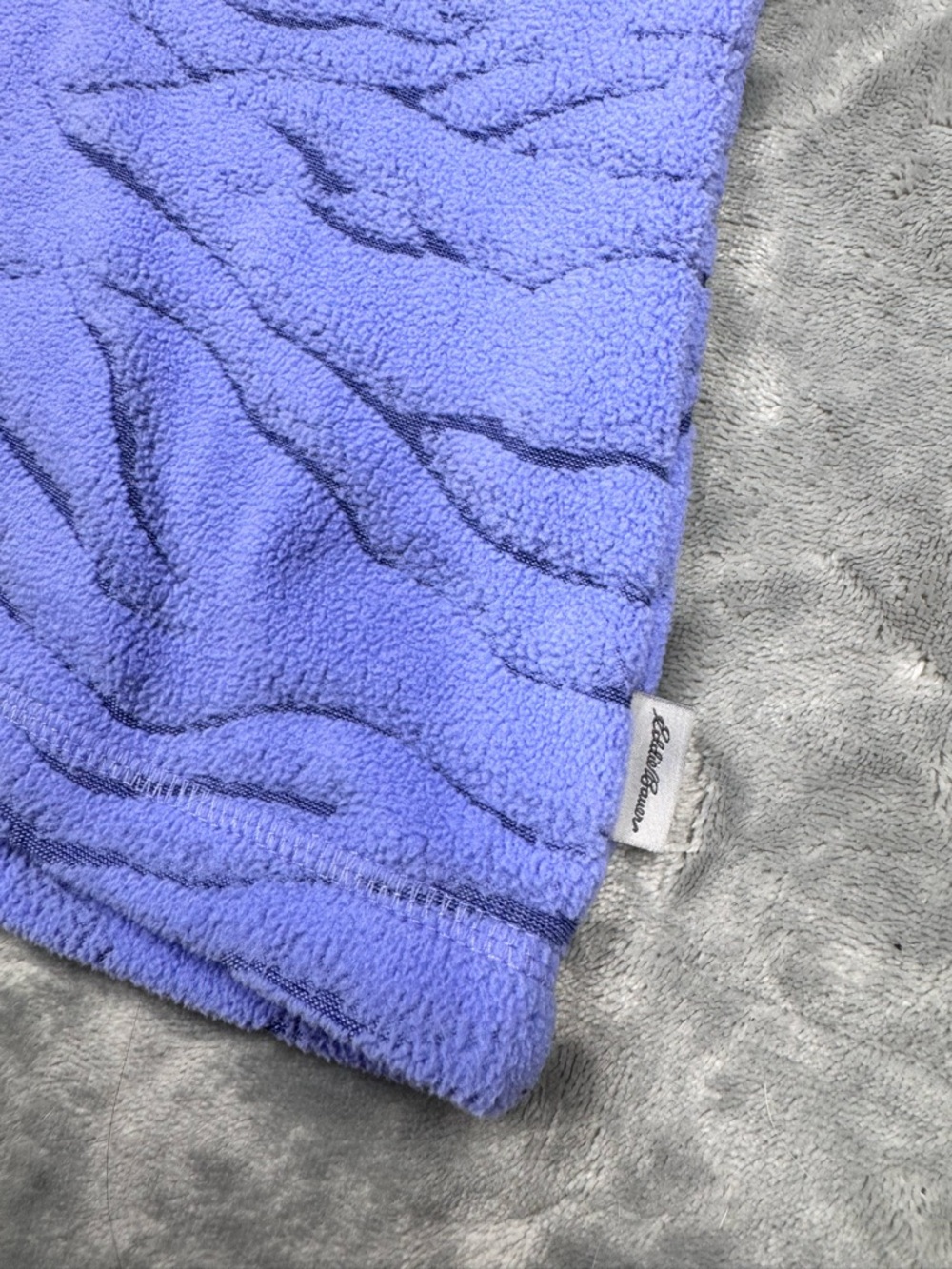 Eddie Bauer Periwinkle Textured Quarter-Zip Pullover - Picture 2 of 9